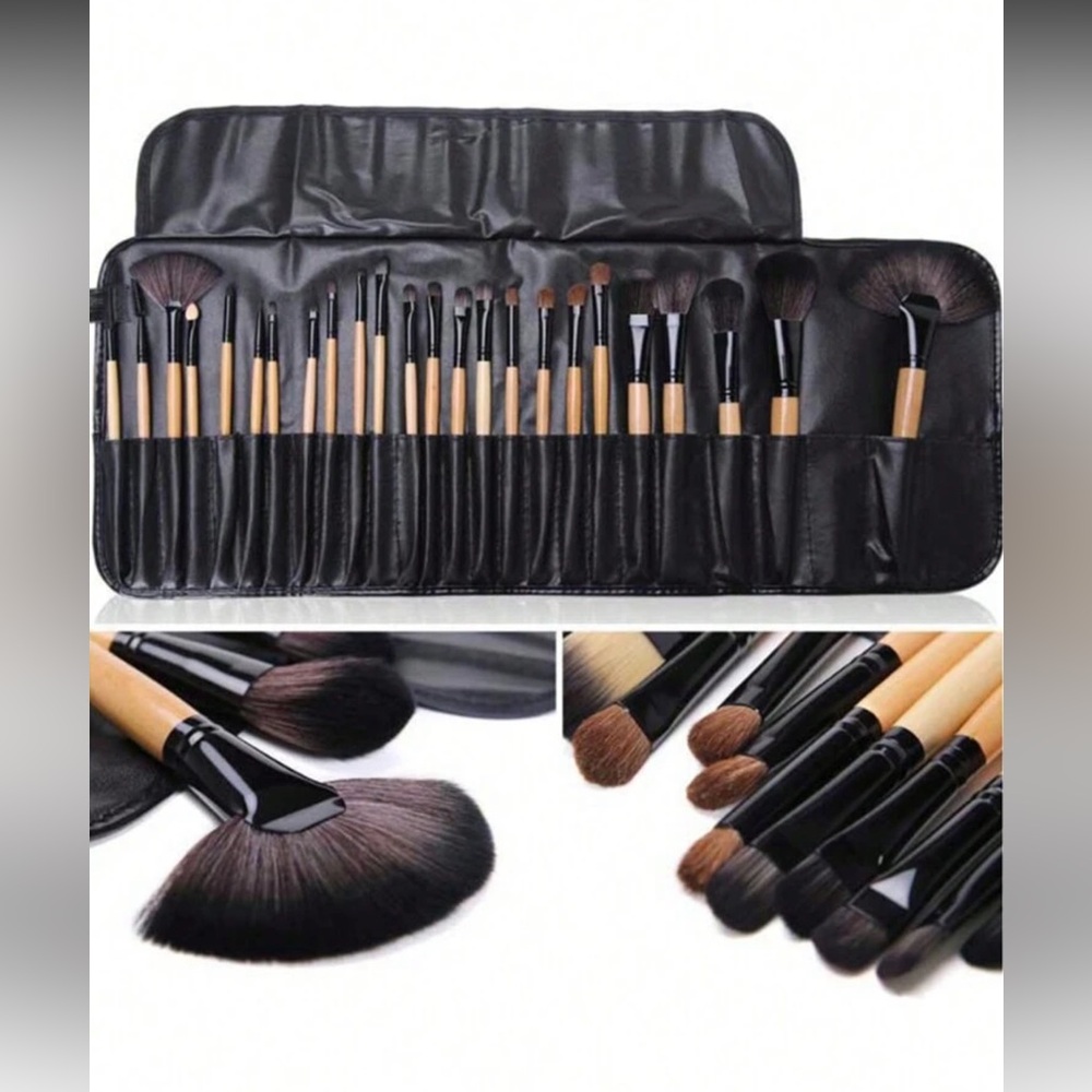 Professional 24 piece Makeup Brush Set with Travel Case NEW 🏷️ - Picture 3 of 4